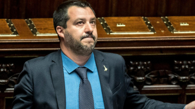 Il vicepremier e ministro dell'interno, Matteo Salvini, durante una seduta in Parlamento.