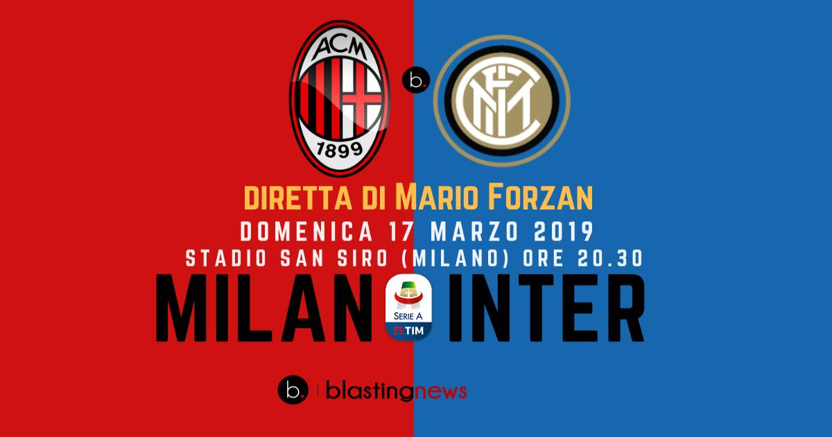 l'Inter nel derby di Milano che batte il Milan 3 a 2 emozioni