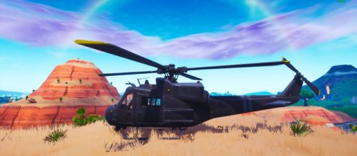 Mysterious helicopter has appeared in 'Fortnite.' - [Epic Games / Fortnite screencap]