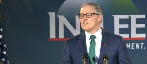 What has Jay Inslee done on climate change as governor? [Image source/CBS News YouTube video]