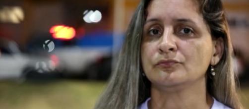A professora Rosana Louzada que afirma ter sido torturada pelo ex-companheiro por 12 horas. (Reprodução/G1)