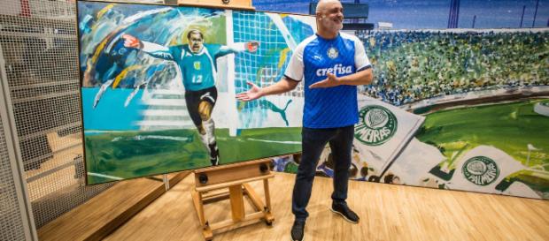 Goleiro Marcos fazendo campanha da nova camisa azul do Verdão. (Arquivo Blasting News) Goleiro Marcos fazendo campanha da nova camisa azul do Verdão. (Arquivo Blasting News)