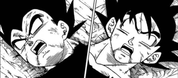 Vegeta und Son Goku liegen bewusstlos am Boden - Dragon Ball Super Manga Kapitel 46 Vegeta und Son Goku liegen bewusstlos am Boden - Dragon Ball Super Manga Kapitel 46