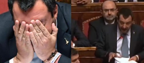 Matteo Salvini finisce in lacrime al Senato. Blasting News