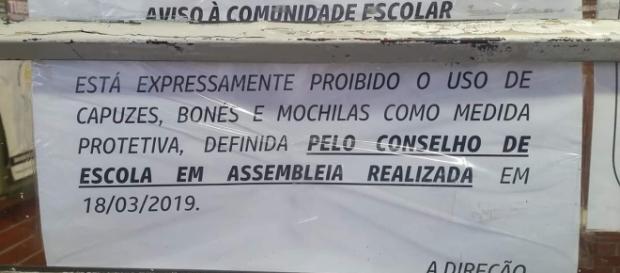 Cartaz deixa claro as proibições (Arquivo pessoal) Cartaz deixa claro as proibições (Arquivo pessoal)