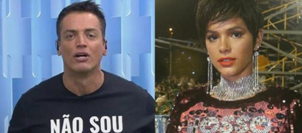 SBT e Leo Dias vetam Marquezine no Fofocalizando. (Reprodução/SBT/Instagram/@Brunamarquezine) SBT e Leo Dias vetam Marquezine no Fofocalizando. (Reprodução/SBT/Instagram/@Brunamarquezine)
