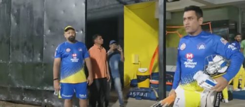 MS Dhoni makes entry in Chepauk stadium. [Image source/MS Entertainment YouTube video]