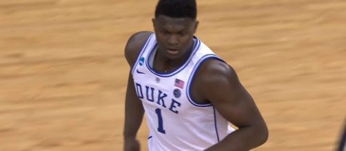 Projected No. 1 NBA draft pick Zion Williamson had an impressive NCAA Tournament debut for Duke. [Image via Bleacher Report/YouTube]