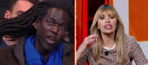 Alessandra Mussolini litiga con un mediatore culturale senegalese Alessandra Mussolini litiga con un mediatore culturale senegalese