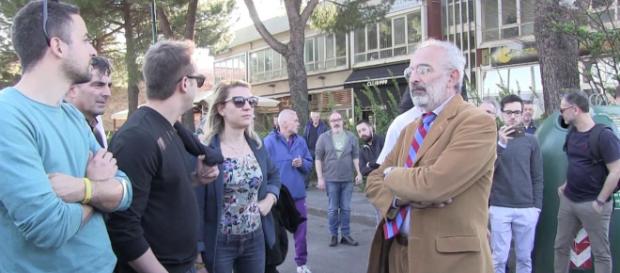 Gad Lerner a Prato per manifestare contro Forza Nuova Gad Lerner a Prato per manifestare contro Forza Nuova