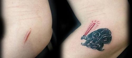 Darth Vader Tattoo (Reprodução/Instagram/@flavia.daedratattoo)