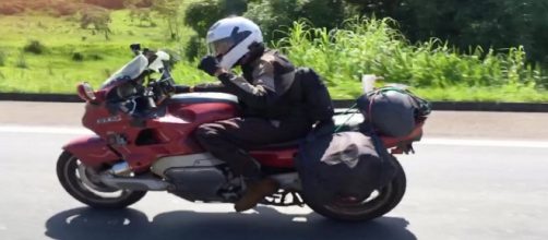 Empresário viaja dos Estados Unidos a Petrópolis de moto (Reprodução/Arquivo Pessoal)