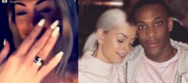 Anthony Martial demande Mélanie Da Cruz en mariage à Dubaï, et elle a dit oui. Anthony Martial demande Mélanie Da Cruz en mariage à Dubaï, et elle a dit oui.