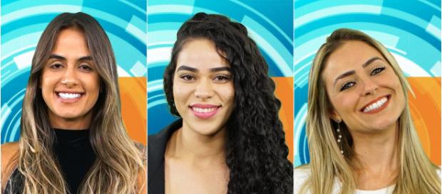 Carol, Elana e Paula estão no paredão. (Reprodução/Gshow) Carol, Elana e Paula estão no paredão. (Reprodução/Gshow)