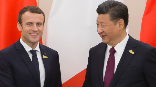 Emmanuel Macron a accueillit Xi Jinping lundi 25 mars à Paris.