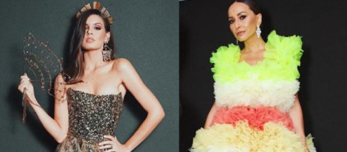 Vestidos diferentes do Baile da Vogue. (Reprodução/Instagram/@SabrinaSato/@camilaqueiroz)