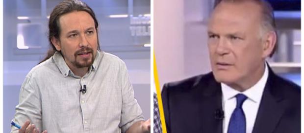 Pablo Iglesias y Pedro Piqueras Pablo Iglesias y Pedro Piqueras