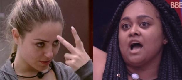 Paula e Rízia tiveram desentendimento BBB19. (Reprodução/Gshow) Paula e Rízia tiveram desentendimento BBB19. (Reprodução/Gshow)