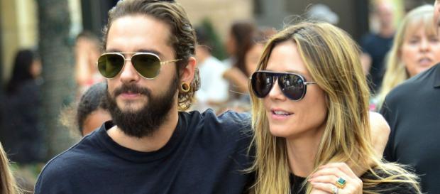 Tom Kaulitz & Heidi Klum mit dickem Verlobungsring. Tom Kaulitz & Heidi Klum mit dickem Verlobungsring.