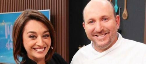 A apresentadora Catia Fonseca e o cozinheiro Bruno Coutinho. (Reprodução/Instagram/@catiafonseca)