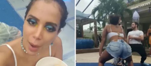 Anitta em sua festa de aniversário. (Reprodução/Instagram/@Anitta)