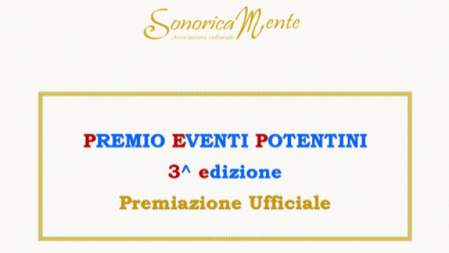 Locandina della III° EDIZIONE del "Premio Eventi Potentini"
