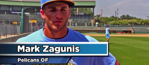 Mark Zagunis is having himself a spring [Image via MyrtleBeachPelicans/YouTube]