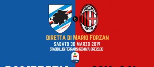 Diretta 29ma di Serie A: Sampdoria - Milan - Arbitro: Daniele Orsato