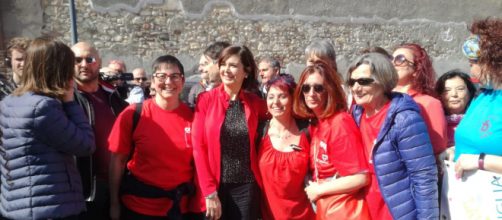 Laura Boldrini a Verona per protestare contro il Congresso delle famiglie
