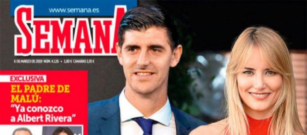 La portada de 'Semana', con Courtois y Alba Carrillo. / SEMANA La portada de 'Semana', con Courtois y Alba Carrillo. / SEMANA