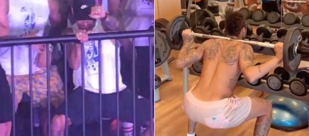 Neymar ironizou críticas ao surgir se exercitando na academia. (Foto: Reprodução Instagram) Neymar ironizou críticas ao surgir se exercitando na academia. (Foto: Reprodução Instagram)