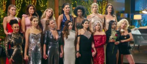 15 single ladies prepare for the first Rose Ceremony of the series (Image credit: The Bachelor UK/Channel 5)