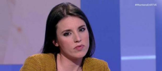 Irene Montero en imagen de la entrevista Irene Montero en imagen de la entrevista
