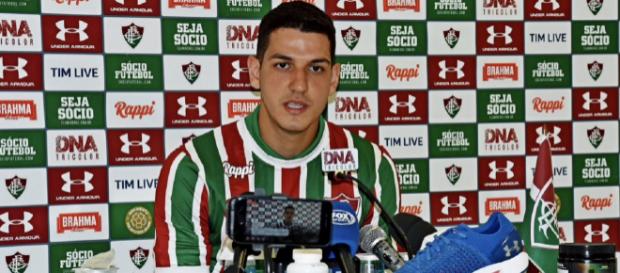 Nino foi apresentado pelo Flu nesta terça-feira. (Foto: Divulgação/Mailson Santana/FluminenseFC) Nino foi apresentado pelo Flu nesta terça-feira. (Foto: Divulgação/Mailson Santana/FluminenseFC)