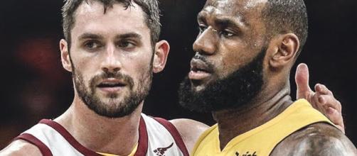 Former Cavs teammates including Kevin Love weighed in on LeBron's situation in LA. [Image via The Hoops Report/YouTube]
