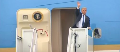 Donald Trump departs Hanoi after summit with Kim cut short, no deal reached. [Image source/Global News YouTube video]