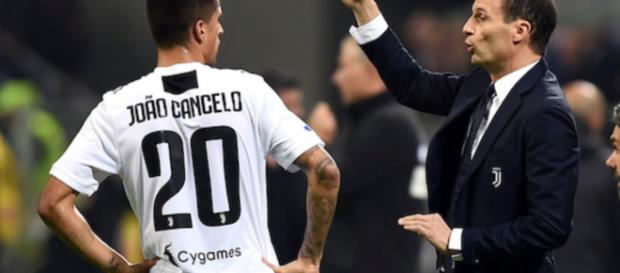Juventus, Cancelo bocciato da Allegri Juventus, Cancelo bocciato da Allegri