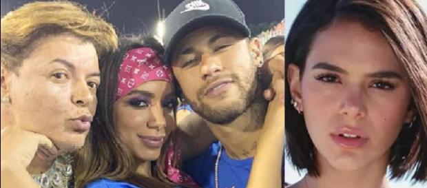 Neymar, Anitta e Bruna Marquezine no Carnaval. (Foto: Reprodução/Instagam) Neymar, Anitta e Bruna Marquezine no Carnaval. (Foto: Reprodução/Instagam)