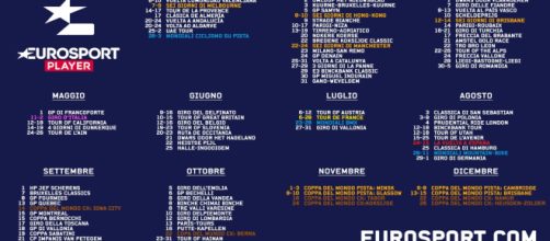 Il calendario del ciclismo 2019 di Eurosport
