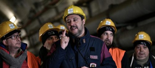 Matteo Salvini in visita al cantiere del Tav