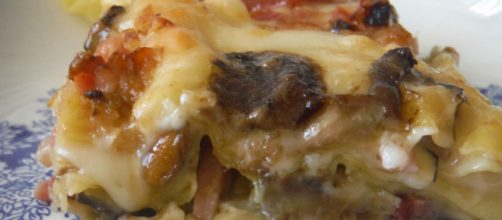 Ricetta Lasagna speck e funghi.