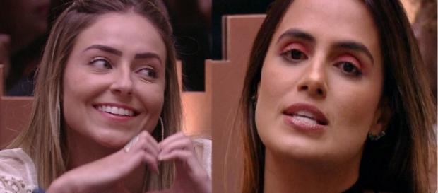 Paula e Carol Peixinho estão no último Paredão do BBB19. (Fotomontagem/TV Globo) Paula e Carol Peixinho estão no último Paredão do BBB19. (Fotomontagem/TV Globo)