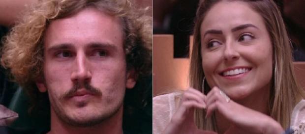 Paula e Alan no BBB10. (Reprodução/Gshow) Paula e Alan no BBB10. (Reprodução/Gshow)