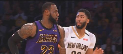 The Lakers failed to get LeBron and Anthony Davis together in the 2018-19 NBA season. - [NBA / YouTube screencap]