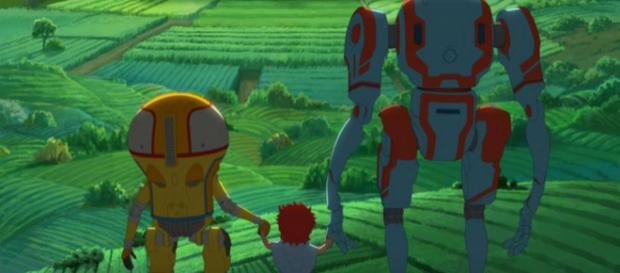 Eden: Zwei Roboter ziehen ein menschliches Kind groß. - Netflix Eden: Zwei Roboter ziehen ein menschliches Kind groß. - Netflix