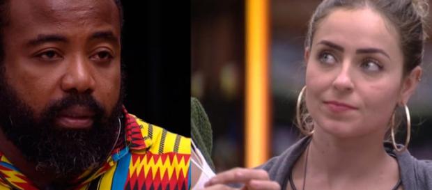 Rodrigo e Paula não tinham muita afinidade dentro do reality show. (Reprodução/TV Globo) Rodrigo e Paula não tinham muita afinidade dentro do reality show. (Reprodução/TV Globo)