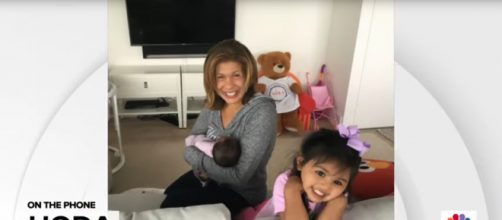 Hoda Kotb is a new mother again and Haley Joy is a happy big sister, being congratulated from their Today family. [Image source: TODAY-YouTube]