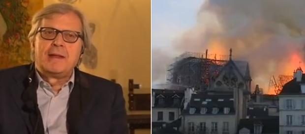 Vittorio Sgarbi non fa drammi per l'incendio di Notre-Dame Vittorio Sgarbi non fa drammi per l'incendio di Notre-Dame