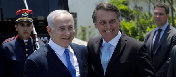 Binyamin Netanyahu y Jair Bolsonaro, cuando el Primer Ministro invitó al Presidente a apoyarlo electoralmente. Binyamin Netanyahu y Jair Bolsonaro, cuando el Primer Ministro invitó al Presidente a apoyarlo electoralmente.