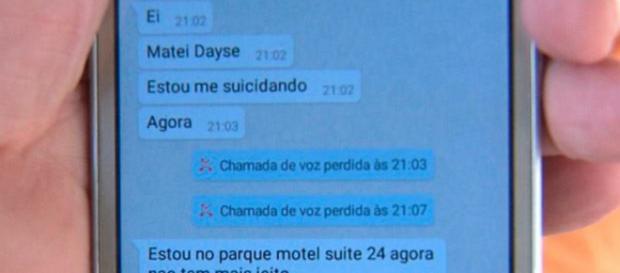 Homem mata a esposa e manda mensagem para o irmão. (Reprodução/TV Paraíba) Homem mata a esposa e manda mensagem para o irmão. (Reprodução/TV Paraíba)